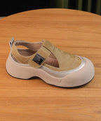 2025 New Apricot Hollow Out Breathable Platform Sandals