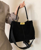 2025 New Autumn Winter Coffee Large Capacity Suede Shoulder Bag