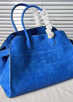 Fashion Brilliant blue Large Capacity Suede Tote Handbag