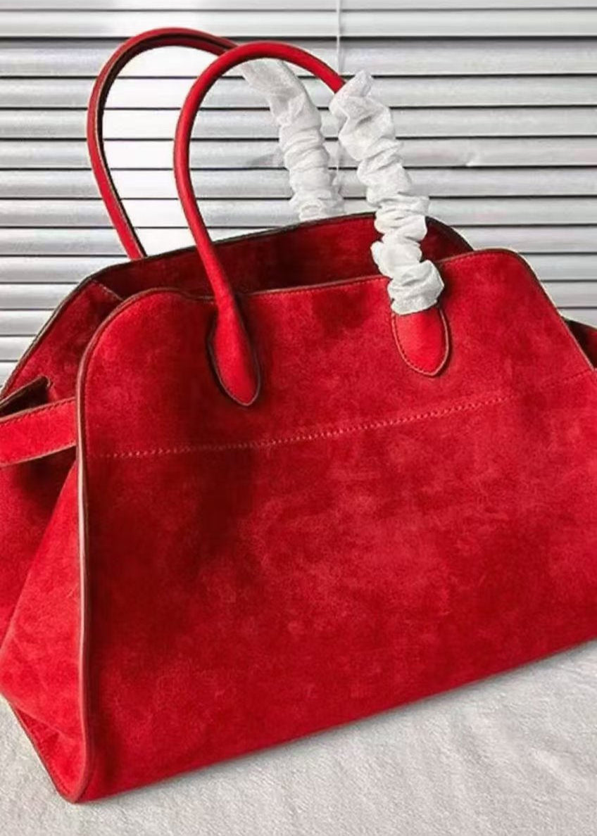 Fashion Pink Large Capacity Suede Tote Handbag