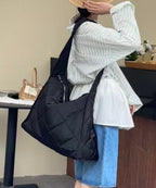 Casual Black Large Capacity Nylon Messenger Bag