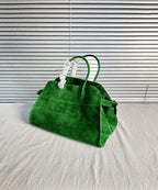 Fashion Brilliant blue Large Capacity Suede Tote Handbag