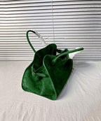 Fashion Orange Large Capacity Suede Tote Handbag