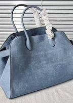 Fashion Grayish blue Large Capacity Suede Tote Handbag